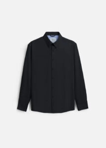 Áo Sơ Mi Tay Dài StayFresh™ Vải Sợi Ngải Cứu Chạm Mát Ngăn Mùi Hiệu Quả The CEO 002 Màu Đen Phom Ôm Vừa F2
