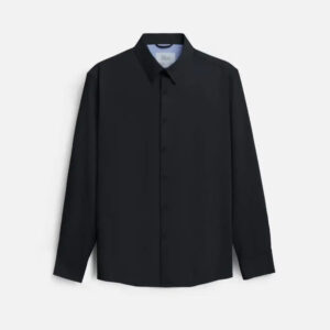 Áo Sơ Mi Tay Dài StayFresh™ Vải Sợi Ngải Cứu Chạm Mát Ngăn Mùi Hiệu Quả The CEO 002 Màu Đen Phom Ôm Vừa F2