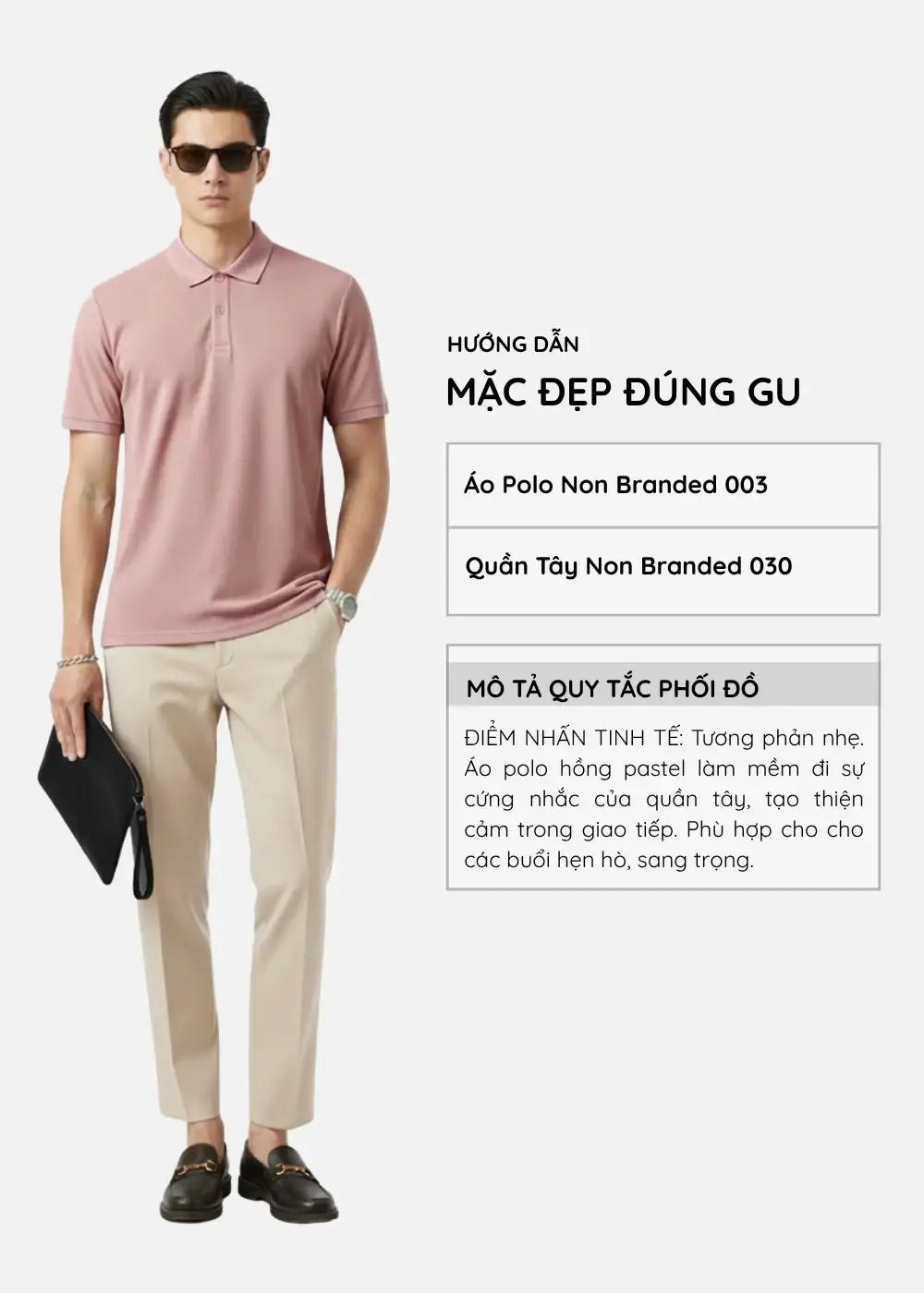 Áo Thun Polo ColorLock™ Vải Cá Sấu Đứng Dáng Giặt Không Phai Màu Non Branded 003 Màu Hồng Phom Ôm Vừa F2 - Ảnh 10