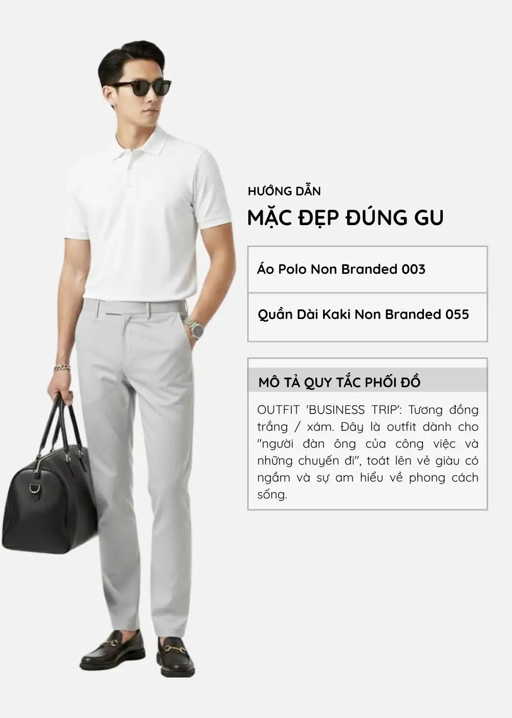 Áo Thun Polo ColorLock™ Vải Cá Sấu Đứng Dáng Giặt Không Phai Màu Non Branded 003 Màu Trắng Phom Ôm Vừa F2 - Ảnh 10
