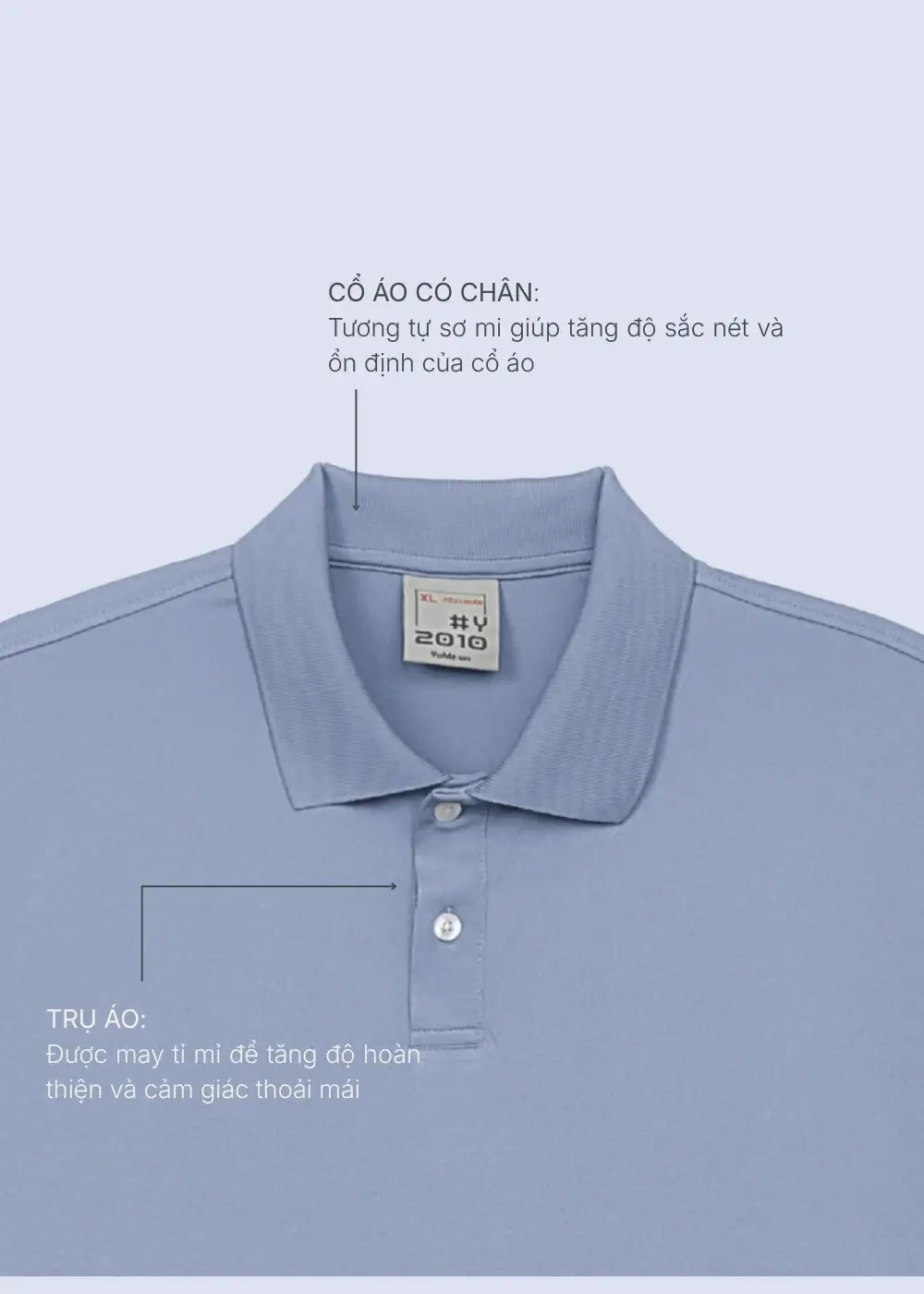 Áo Thun Polo ColorLock™ Vải Cá Sấu Đứng Dáng Giặt Không Phai Màu Non Branded 003 Màu Đen Phom Ôm Vừa F2 - Ảnh 3
