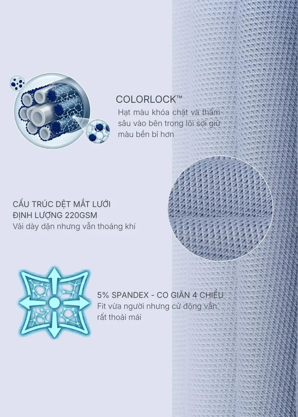 Áo Thun Polo ColorLock™ Vải Cá Sấu Đứng Dáng Giặt Không Phai Màu Non Branded 003 Màu Đen Phom Ôm Vừa F2 - Ảnh 4