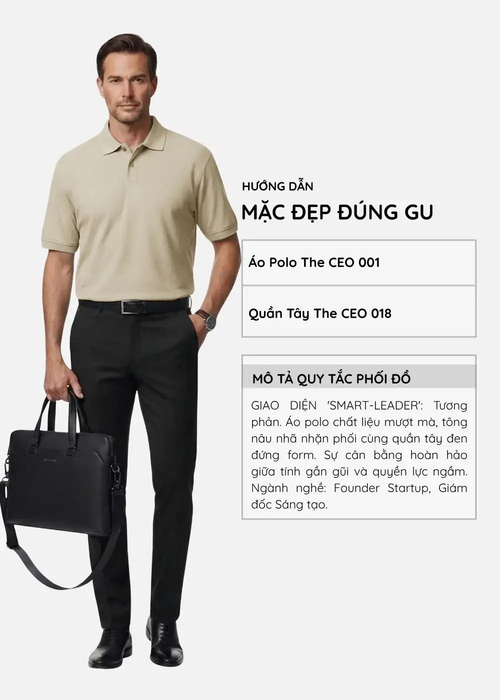 Áo Thun Polo IceVibes™ Vải Làm Mát The CEO 001 Màu Nâu Nhạt Phom Vừa Vặn F3 - Ảnh 11