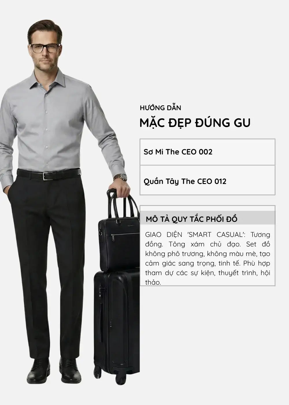 Áo Sơ Mi Tay Dài StayFresh™ Vải Sợi Ngải Cứu Chạm Mát Ngăn Mùi Hiệu Quả The CEO 002 Màu Xám Nhạt Phom Ôm Vừa F2 - Ảnh 12