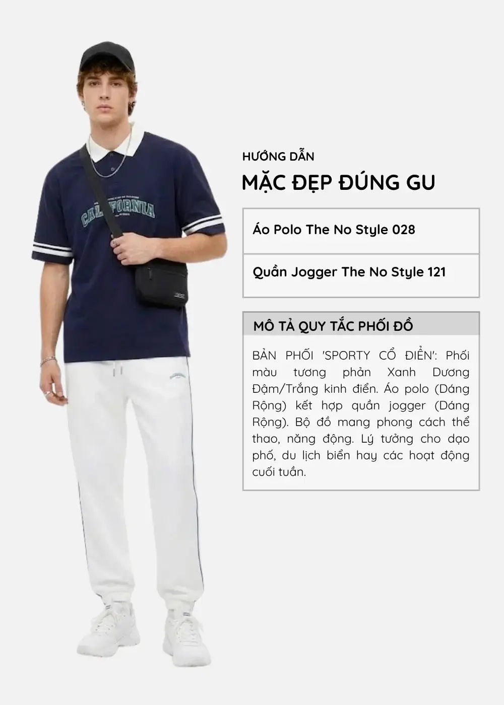 Áo Thun Polo FlexFit™ Cổ Phối Màu "CALIFORNIA" The No Style 028 Màu Xanh Dương Đậm Phom Rộng Rãi F4 - Ảnh 10