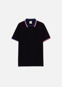Áo Thun Polo FlexFit™ Co Giãn Phối Viền Màu The No Style 078 Màu Đen Phom Ôm Vừa F2