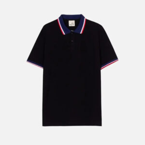 Áo Thun Polo FlexFit™ Co Giãn Phối Viền Màu The No Style 078 Màu Đen Phom Ôm Vừa F2