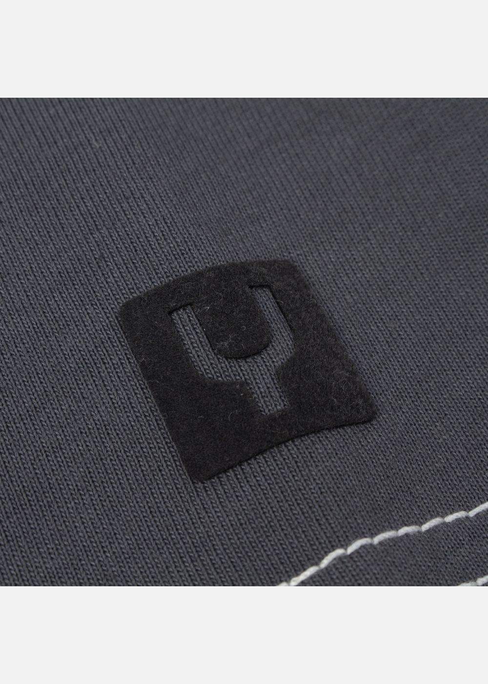 Áo Thun Polo Cotton Co Giãn Chỉ Nổi Tạo Kiểu The No Style 027 Màu Xám Đậm Phom Rộng Rãi F4 - Ảnh 10