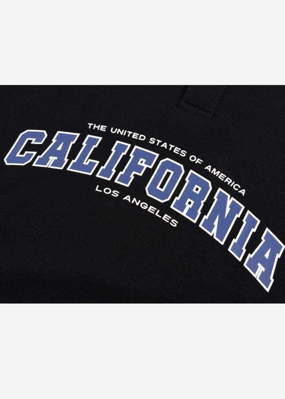 Áo Thun Polo FlexFit™ Cổ Phối Màu "CALIFORNIA" The No Style 028 Màu Đen Phom Rộng Rãi F4 - Ảnh 6