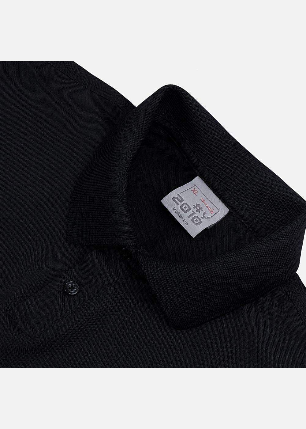 Áo Thun Polo ColorLock™ Vải Cá Sấu Đứng Dáng Giặt Không Phai Màu Non Branded 003 Màu Đen Phom Ôm Vừa F2 - Ảnh 6