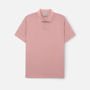 Áo Thun Polo ColorLock™ Vải Cá Sấu Đứng Dáng Giặt Không Phai Màu Non Branded 003 Màu Hồng Phom Ôm Vừa F2