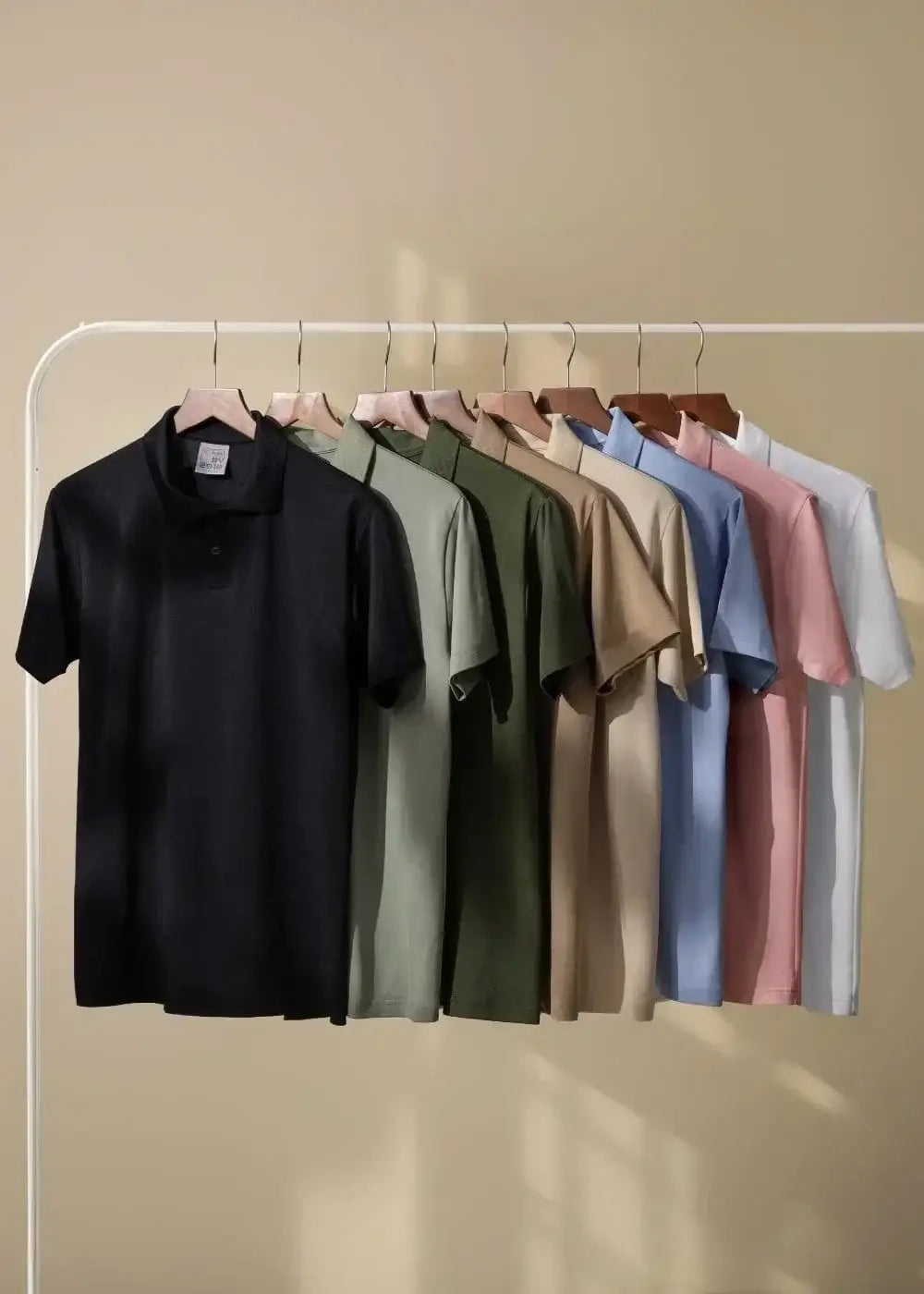 Áo Thun Polo ColorLock™ Vải Cá Sấu Đứng Dáng Giặt Không Phai Màu Non Branded 003 Màu Đen Phom Ôm Vừa F2 - Ảnh 9
