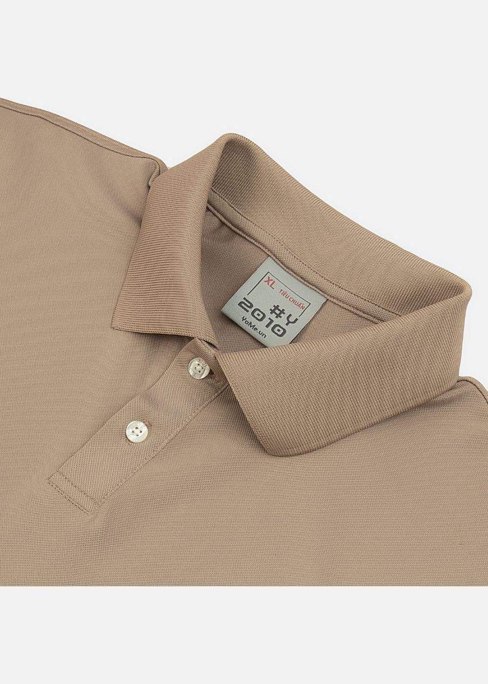 Áo Thun Polo ColorLock™ Vải Cá Sấu Đứng Dáng Giặt Không Phai Màu Non Branded 003 Màu Nâu Phom Ôm Vừa F2 - Ảnh 6