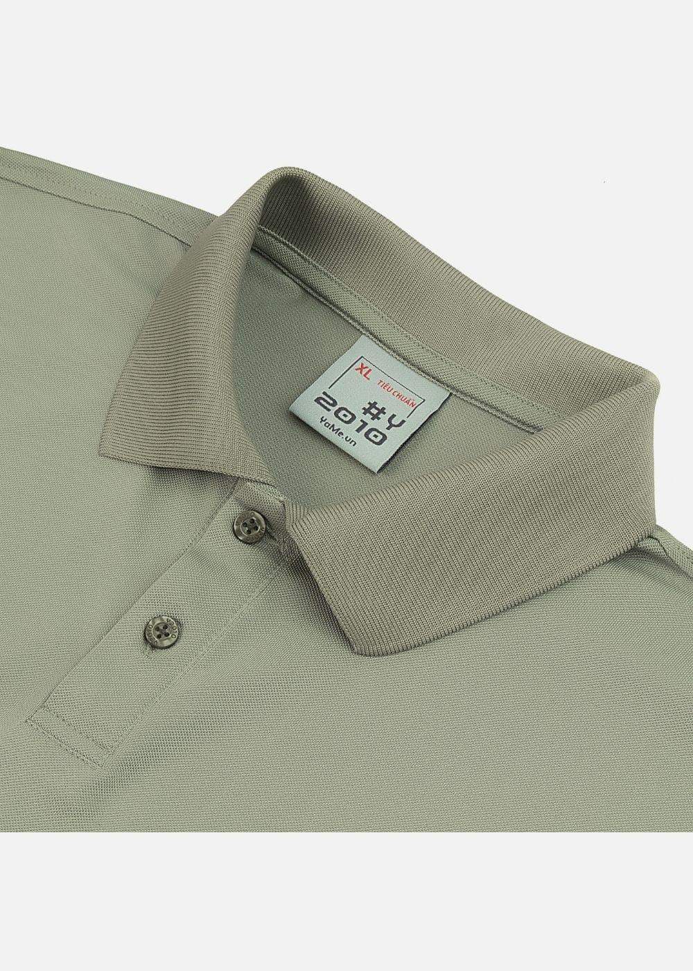 Áo Thun Polo ColorLock™ Vải Cá Sấu Đứng Dáng Giặt Không Phai Màu Non Branded 003 Màu Xám Phom Ôm Vừa F2 - Ảnh 6