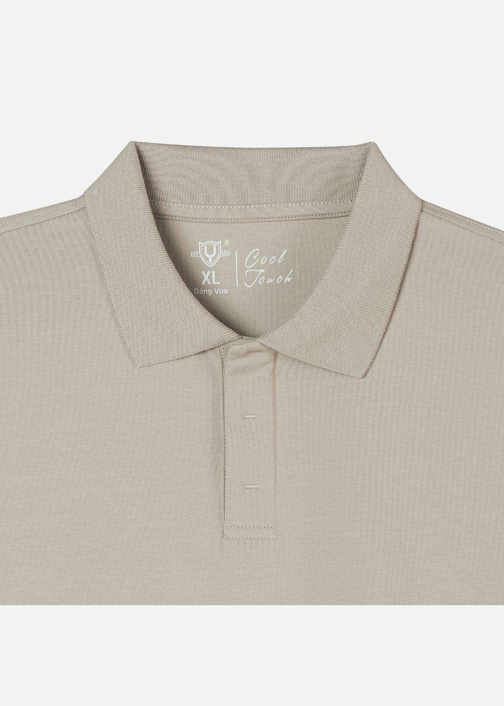 Áo Thun Polo IceVibes™ Vải Làm Mát The CEO 001 Màu Nâu Nhạt Phom Vừa Vặn F3 - Ảnh 6