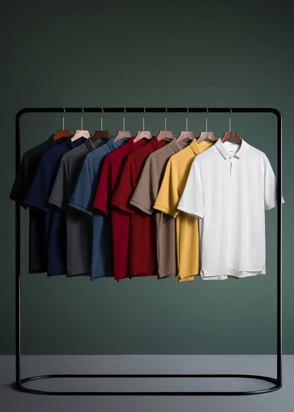 Áo Thun Polo Vải Sợi Coffee Khử Mùi The Minimalist 007 Màu Cam Đậm Phom Vừa Vặn F3 - Ảnh 8