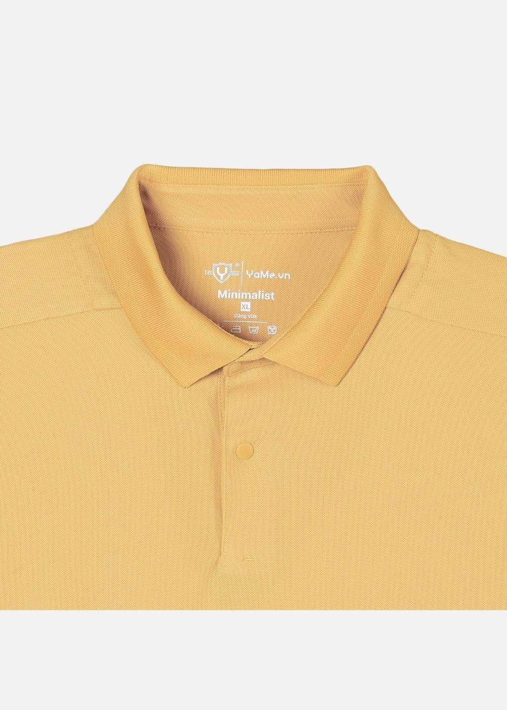 Áo Thun Polo StayFresh™ Vải Sợi Coffee Khử Mùi The Minimalist 007 Màu Vàng Đậm Phom Vừa Vặn F3 - Ảnh 3