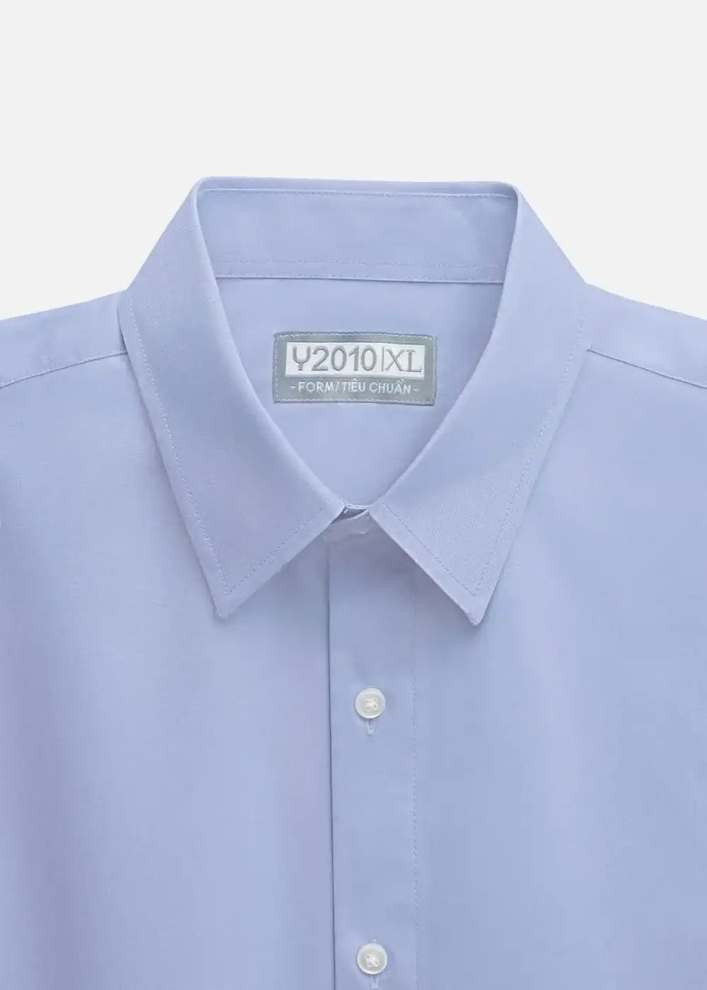 Áo Sơ Mi Tay Dài AirDry™ Siêu Nhẹ Non Branded 019 Màu Xanh Dương Nhạt Phom Ôm Vừa F2 - Ảnh 6