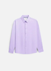 Áo Sơ Mi Tay Dài StayFresh™ Vải Sợi Ngải Cứu Chạm Mát Ngăn Mùi Hiệu Quả The CEO 002 Màu Tím Nhạt Phom Ôm Vừa F2