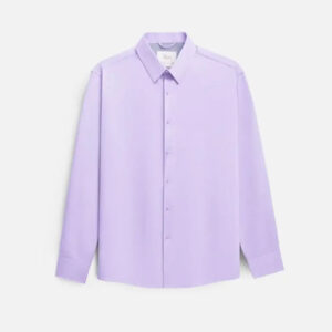 Áo Sơ Mi Tay Dài StayFresh™ Vải Sợi Ngải Cứu Chạm Mát Ngăn Mùi Hiệu Quả The CEO 002 Màu Tím Nhạt Phom Ôm Vừa F2