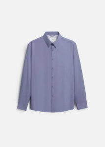 Áo Sơ Mi Tay Dài StayFresh™ Vải Sợi Ngải Cứu Chạm Mát Ngăn Mùi Hiệu Quả The CEO 002 Màu Xám Đậm Phom Ôm Vừa F2