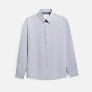 Áo Sơ Mi Tay Dài StayFresh™ Vải Sợi Ngải Cứu Chạm Mát Ngăn Mùi Hiệu Quả The CEO 002 Màu Xám Nhạt Phom Ôm Vừa F2