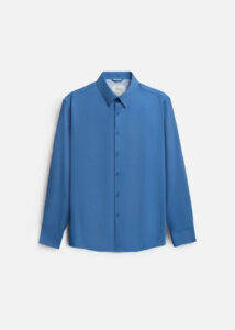 Áo Sơ Mi Tay Dài StayFresh™ Vải Sợi Ngải Cứu Chạm Mát Ngăn Mùi Hiệu Quả The CEO 002 Màu Xanh Dương Phom Ôm Vừa F2