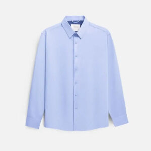 Áo Sơ Mi Tay Dài StayFresh™ Vải Sợi Ngải Cứu Chạm Mát Ngăn Mùi Hiệu Quả The CEO 002 Màu Xanh Dương Nhạt Phom Ôm Vừa F2