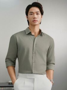 Áo Sơ Mi Linen Nam Tay Dài Coastal Breeze Form Regular